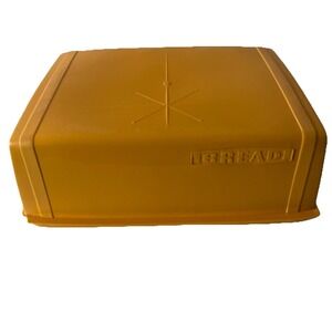 Lustro-Ware, Plastic Vintage Retro Bread Box, Orange